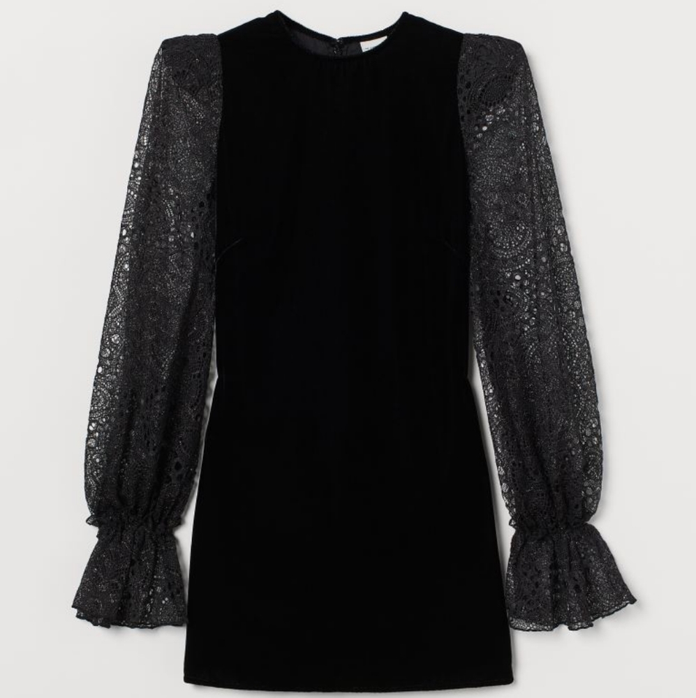 H&M x The Vampires Wife Designer Collab Limited Collection Velvet Dress